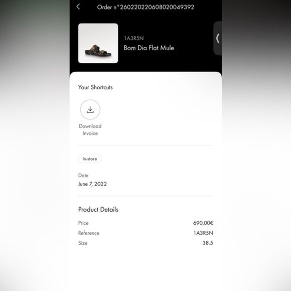 LOUIS VUITTON Bom Dia Flat Comfort Mule Sandal Size 38.5 - Picture 16 of 16